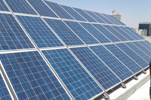 تنفيذ نظام توليد كهروضوئي مربوط مع الشبكة العامة باستطاعة /15/ ك.واط